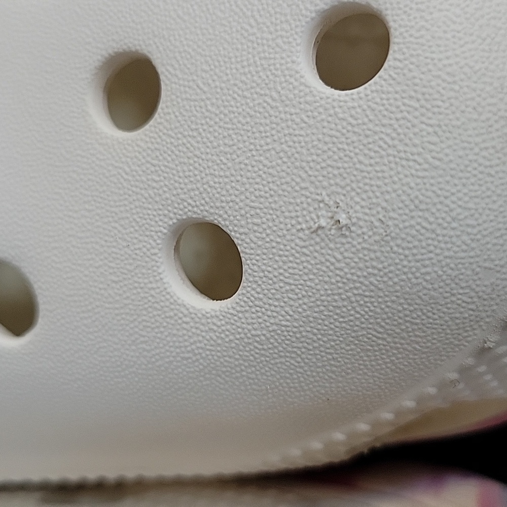 VGUC- CROCS Classic Platform Dream Clog in RARE White/Purple - Picture 11 of 11